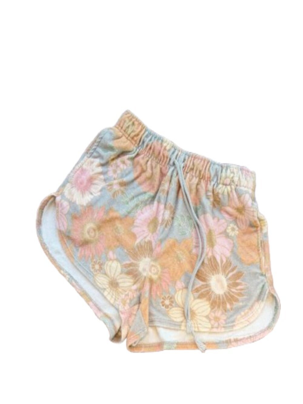 WILD FABLE Floral Terry Cloth Pull On Shorts Drawstring Size Medium (small)
